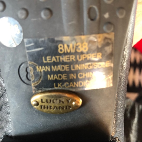 Lucky Brand Candice Black pebbled leather tall pull on boot size 8 - Picture 9 of 9